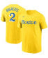 ფოტო #1 პროდუქტის Men's Xander Bogaerts Gold Boston Red Sox City Connect Name and Number T-shirt