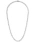 Men's Icon White Topaz (1/10 ct. t.w.) Tennis 22" Necklace in Sterling Silver