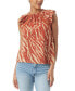 ფოტო #1 პროდუქტის Women's Baeley Printed Flutter-Sleeve Top