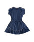 ფოტო #1 პროდუქტის Child Liana Navy Viscose Jersey Dress