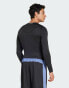 Фото #2 товара adidas Performance Techfit compression training 3-stripes long sleeve top in black