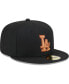 Фото #4 товара Men's Black Los Angeles Dodgers Metallic Pop 59FIFTY Fitted Hat