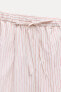 Striped poplin bermuda shorts