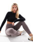 ASOS 4505 Petite – Glatte, nahtlose Sport-Leggings in Lila mit hoher Taille