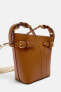 Bucket bag with buckles