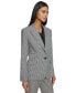 Women's Checkered Single-Button Blazer