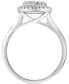 ფოტო #4 პროდუქტის Diamond Pear Cluster Engagement Ring (3/4 ct. t.w.) in 14k White Gold