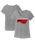 Фото #1 товара Women's Gray Tyler Reddick Tri-Blend V-Neck T-shirt