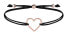 Фото #1 товара Corded bracelet with heart black / bronze