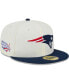 ფოტო #2 პროდუქტის Men's Cream New England Patriots Retro 59FIFTY Fitted Hat