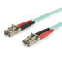 Фото #1 товара StarTech.com 15m (50ft) LC/UPC to LC/UPC OM3 Multimode Fiber Optic Cable - Full Duplex 50/125µm Zipcord Fiber - 100G Networks - LOMMF/VCSEL -