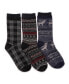 Men's 3 Pair Pack Lined Lounge Sock, Dk Grey/Ebony/Twilight, One Size