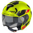 Фото #1 товара Шлем для мотоциклистов Nolan N30-4 T Blazer открытого типа Lime Yellow / Black / Red