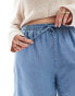 Фото #2 товара ONLY Curve pull on denim short in light blue