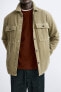 Corduroy quilted overshirt