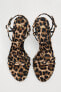 ANIMAL PRINT HIGH-HEEL SANDALS