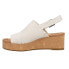 TOMS Claudine Wedge Womens Off White Casual Sandals 10020739T-101