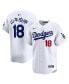 Men's Yoshinobu Yamamoto White Los Angeles Dodgers Japanese Nameplate Home Limited Player Jersey