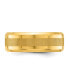 Stainless Steel Yellow IP-plated Brushed 8mm Band Ring