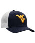 Фото #4 товара Men's Navy, White West Virginia Mountaineers Trucker Snapback Hat