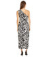 Фото #2 товара Платье с поясом на плече Donna Morgan Printed One-Shoulder