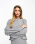 Фото #1 товара Miss Selfridge brushed cosy rib long sleeve top co-ord in grey