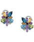 ფოტო #4 პროდუქტის EFFY® Multi-Gemstone Flower Stud Earrings (6-1/20 ct. t.w.) in Sterling Silver