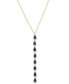 ფოტო #1 პროდუქტის Sapphire Lariat Necklace (2 ct. t.w.) in 10k Gold, 16-1/2" + 1" extender