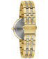 Women's Classic Crystal Gold-Tone Stainless Steel Bracelet Watch 30mm Gift Set