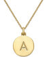 ფოტო #5 პროდუქტის 12k Gold-Plated Initials Pendant Necklace, 17" + 3" Extender