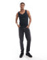 ASOS DESIGN 2 pack muscle fit rib vest in grey and black