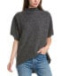 Forte Cashmere Textured Funnel Cashmere Popover Women's Grey M