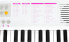 Фото #15 товара Classic Cantabile MINI-37 Keyboard - 37 Mini Keys - Power Supply via USB-C or Batteries - 100 Sounds and Rhythms - USB MIDI - Speaker and Headphone Output - White/Pink