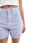 Tommy Jeans Mom Raw Hem Denim Shorts in Blue Grey СЕРО-СИНИЙ, W24 - фото #10