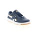 Фото #4 товара Reebok Club Memt Mens Blue Lace Up Leather Lifestyle Sneakers Shoes