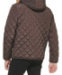 Фото #4 товара Men's Diamond Quilted Hooded Jacket