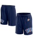 ფოტო #2 პროდუქტის Men's Navy Oklahoma City Thunder Free Throw Mesh Shorts