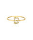 Diamond Initial 14K Yellow Gold Ring