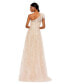 ფოტო #3 პროდუქტის Women's Embellished One Shoulder A Line Gown