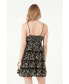 Women's Floral Printed Tiered Mini Dress