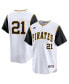 ფოტო #1 პროდუქტის Men's Roberto Clemente White Pittsburgh Pirates Throwback Cooperstown Limited Jersey