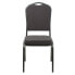 Фото #3 товара Hercules Series Crown Back Stacking Banquet Chair In Gray Fabric - Silver Vein Frame