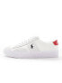 Polo Ralph Lauren Sayer Sport trainer in cream with pony logo White/Red/Navy, 45 - фото #3