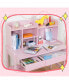 Modern Kids Desk & Chair Set: Compact, Multi-Storage, Pink