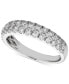 ფოტო #1 პროდუქტის Diamond Double Row Band Ring (1 ct. t.w.) in 14k White Gold