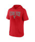 Фото #3 товара Men's Red Texas Tech Red Raiders Outline Lower Arch Hoodie T-shirt