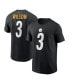 Фото #1 товара Nike Men's Russell Wilson Black Pittsburgh Steelers Name Number T-Shirt