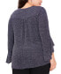 Фото #2 товара Plus Size Glitter-Knit V-Neck Ruffled-Sleeve Top