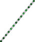 Simulated Cubic Zirconia Alternating Line Bracelet in Silver Plate