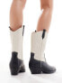 ONLY heeled western boot in black and white contrast 40 - фото #3